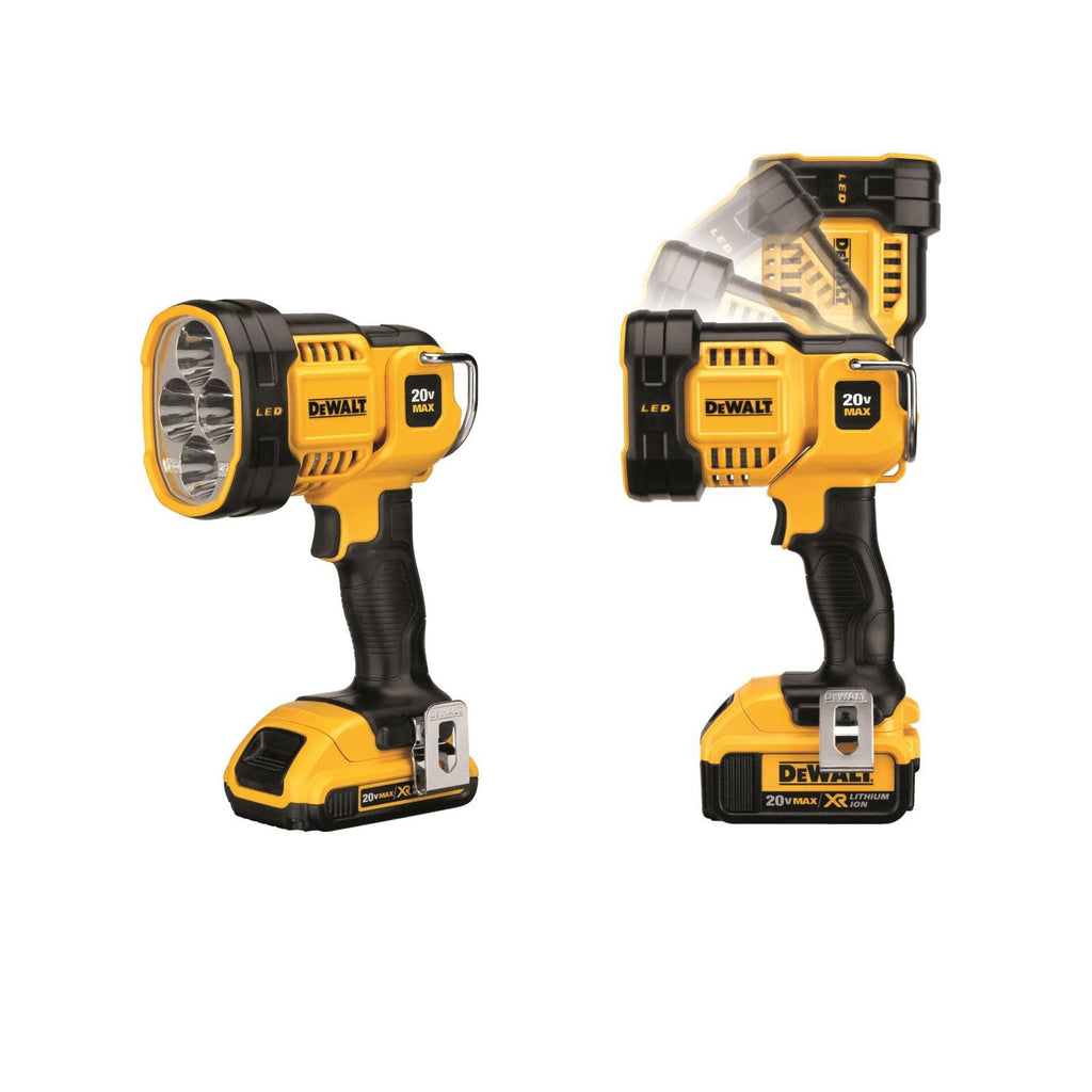 DEWALT 20V MAX Jobsite LED Work Light, Handheld Spotlight with 508 Yard Distance, 1500 Lumens, Pivoting Head, (Battery Not Included) DCL043