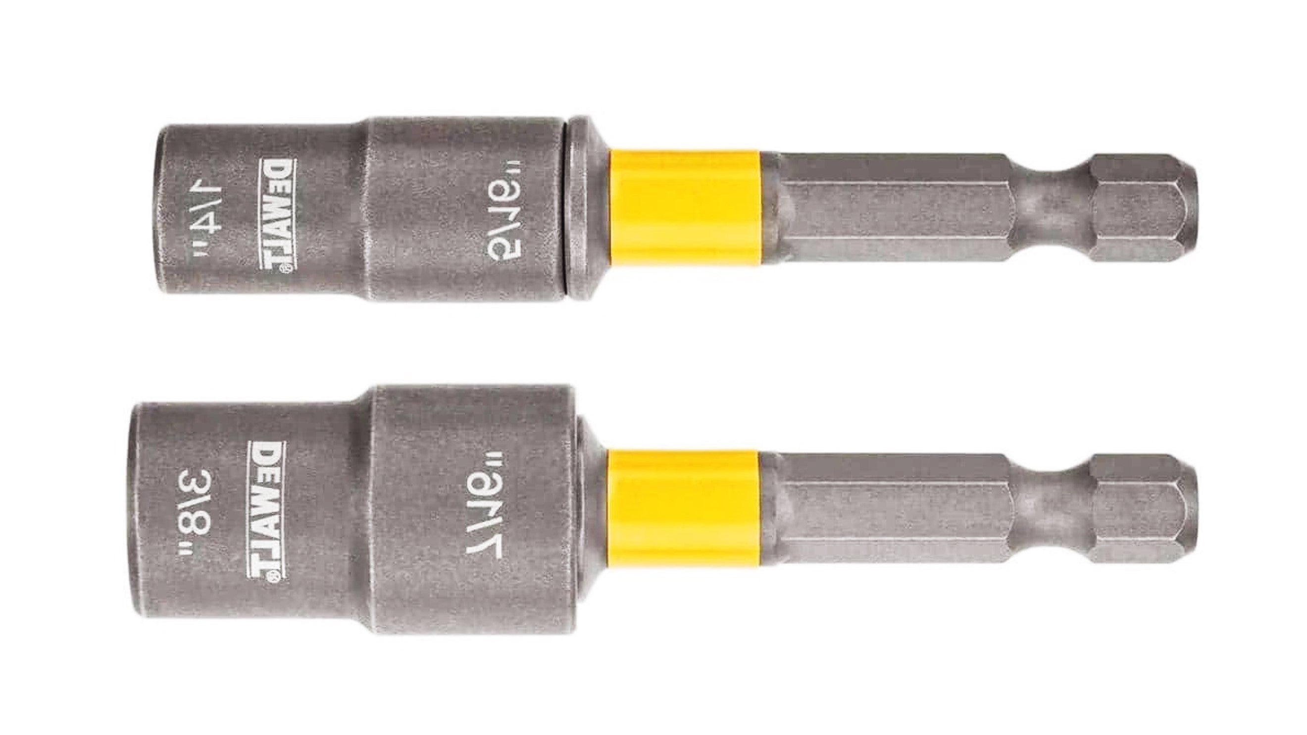 DEWALT Magnetic MAX IMPACT Double Ended Carbon Steel Nut Driver (2-Pcs), include 1/4 to 5/16 & the 3/8 to 7/16 Nut Drivers, DWADNDMI2