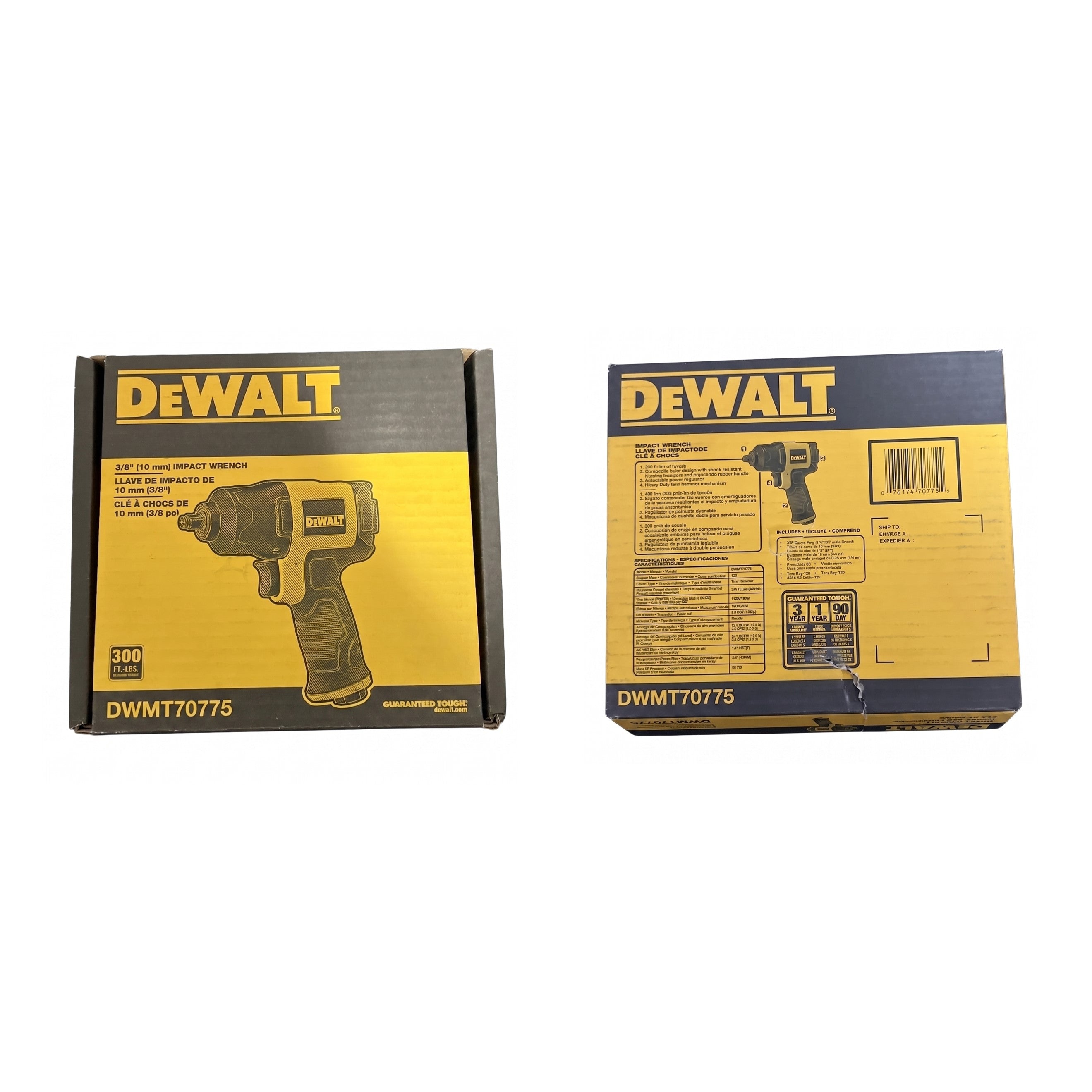 DEWALT Air Impact Wrench, Square Drive, 3/8-Inch (1 pack) DWMT70775