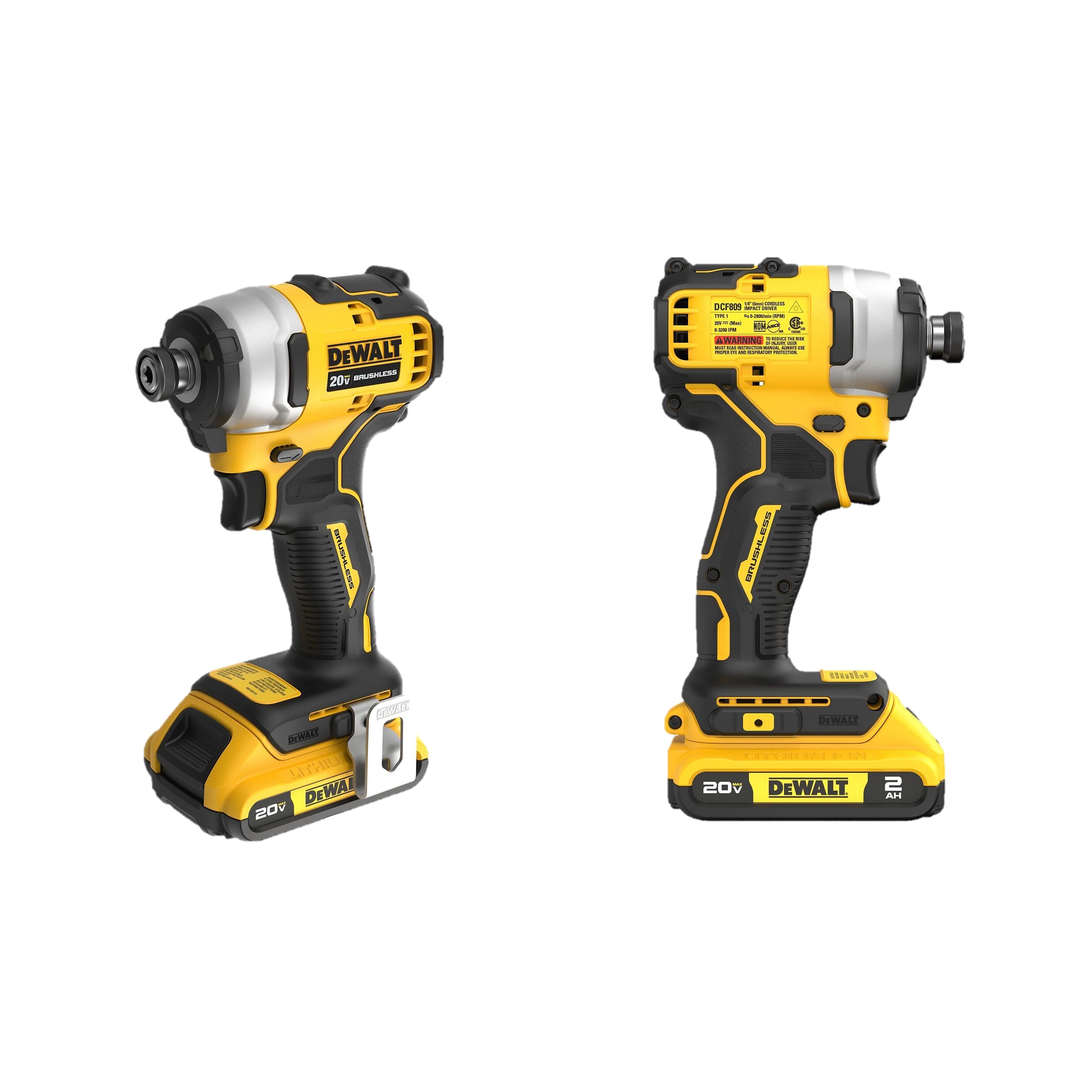 DEWALT ATOMIC 20V MAX Brushless Cordless Compact 1/4 Inch Impact Driver Kit (1 kit) DCF809D1