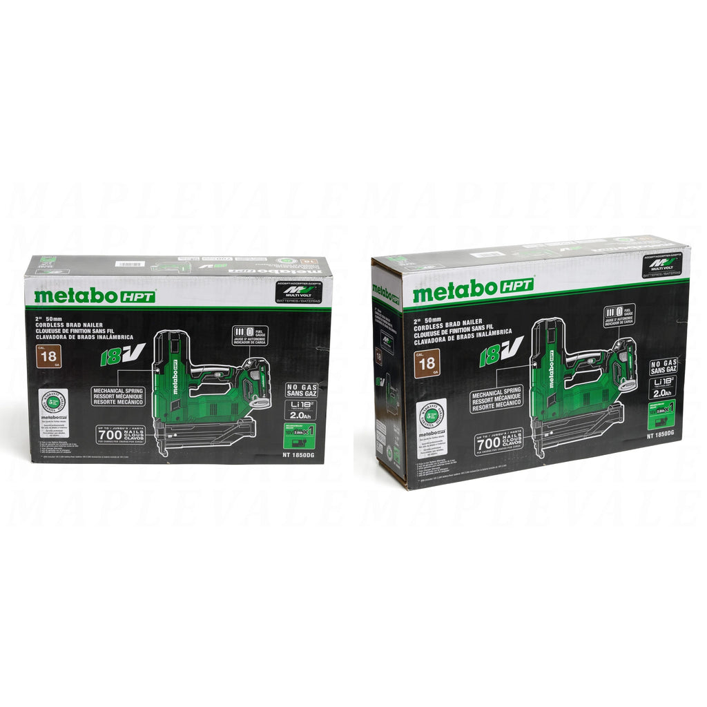 METABO HPT 18V MultiVolt 5/8" to 2" Brad Nails 18-Gauge Compact Brad Nailer Kit (with Battery and Charger) NT1850DGM