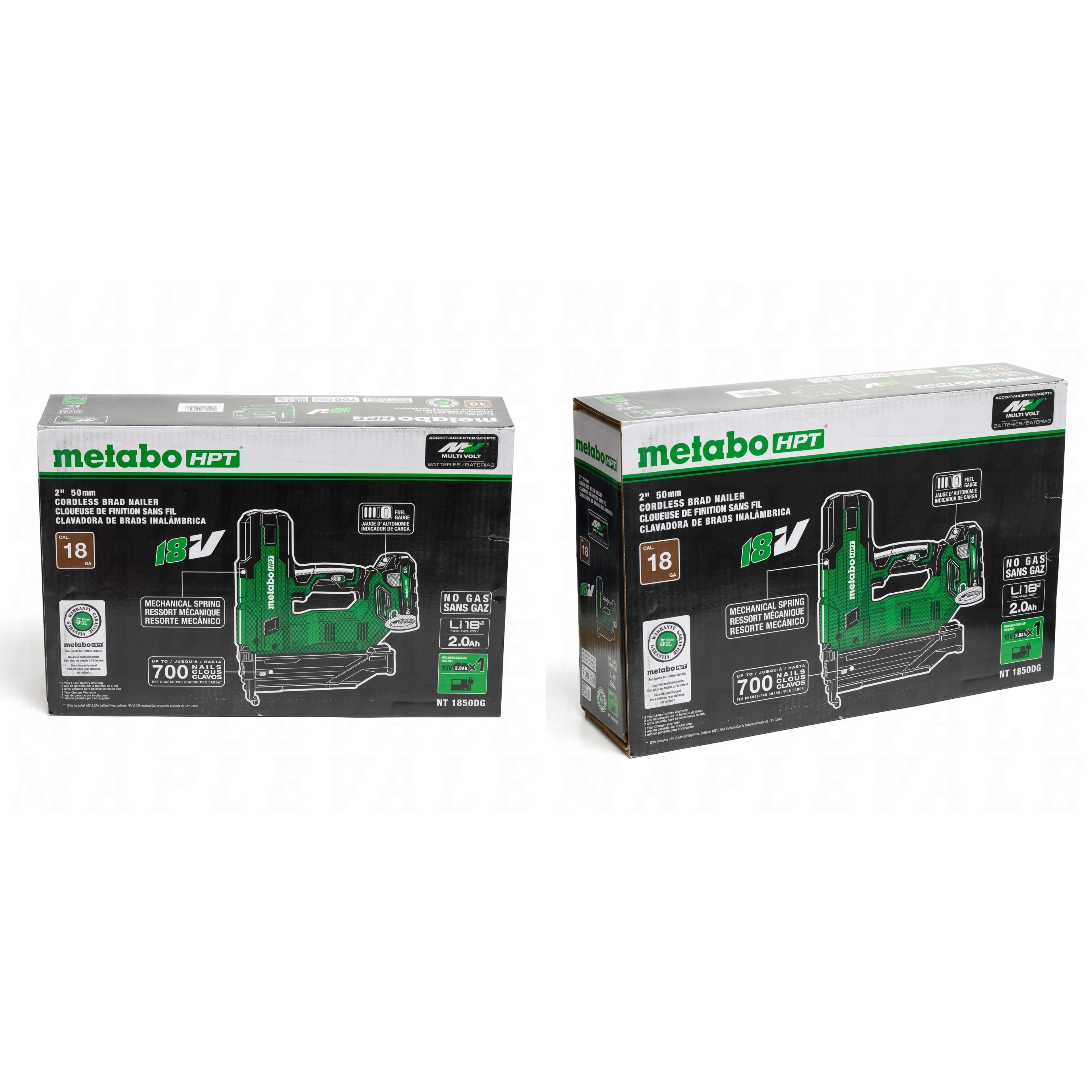 METABO HPT 18V MultiVolt 5/8" to 2" Brad Nails 18-Gauge Compact Brad Nailer Kit (with Battery and Charger) NT1850DGM