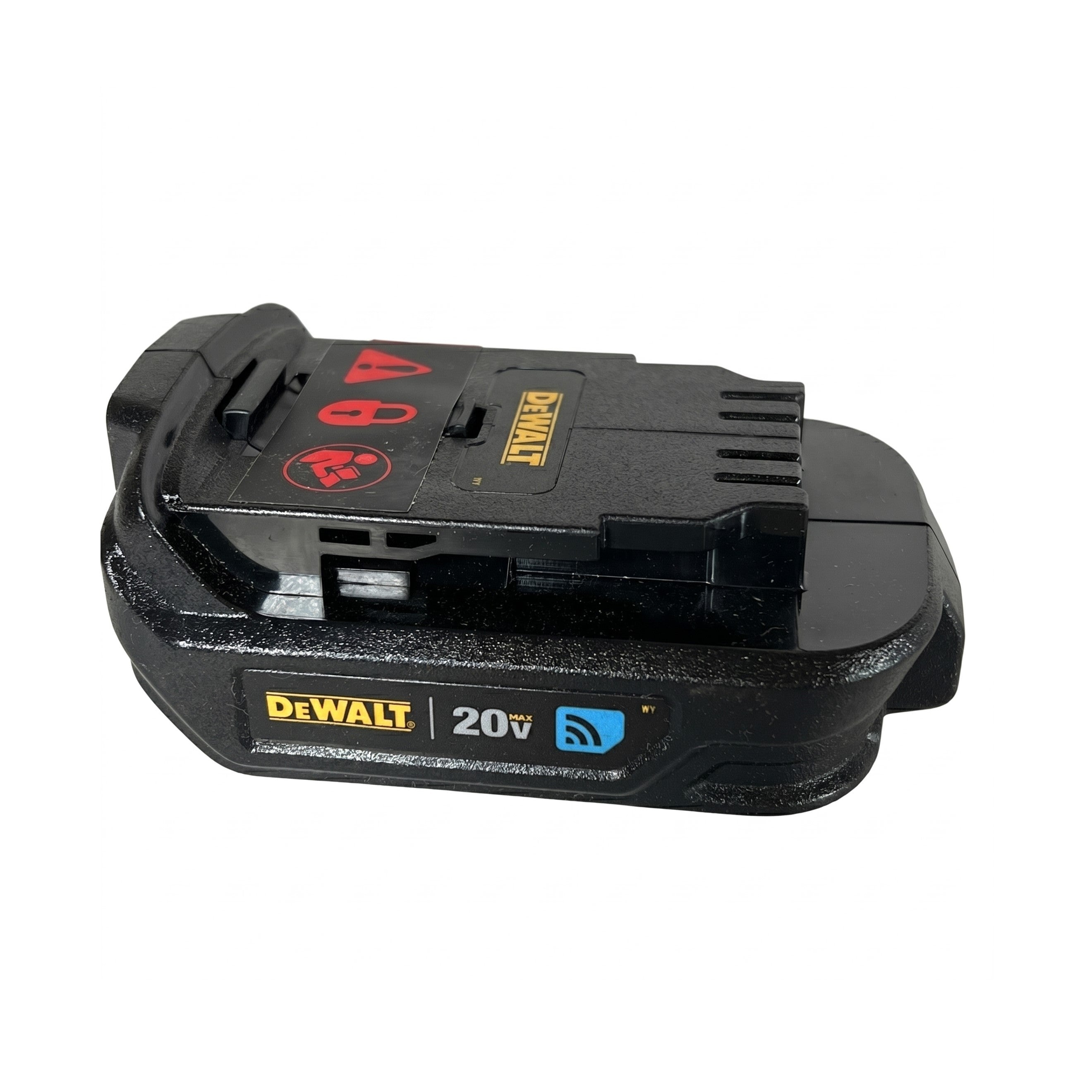DEWALT Tool Bluetooth Smart Tracker 20V MAX* Connector for Tool Tracking & Security, Finder &Adapter for Battery Pack, (100ft Bluetooth Connectivity) DCE040